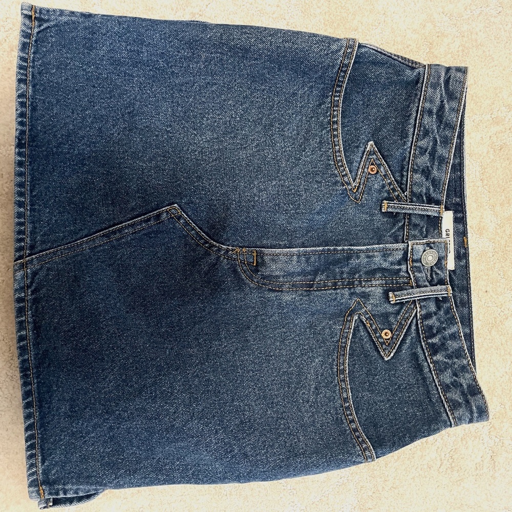 GRLFRND Odette Skirt, Size 24, Denim